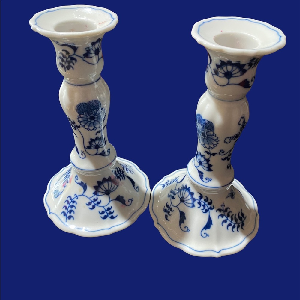 Blue Danube candle holders